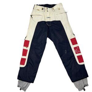 Dub Brand Weathergear Vintage Snowboard Pants Men's Large Navy Red White